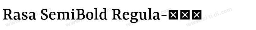 Rasa SemiBold Regula字体转换